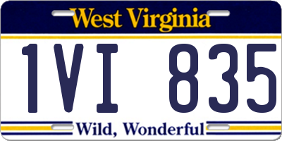 WV license plate 1VI835