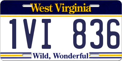 WV license plate 1VI836