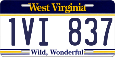 WV license plate 1VI837