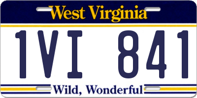 WV license plate 1VI841