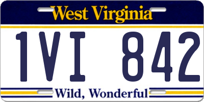 WV license plate 1VI842