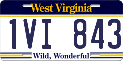 WV license plate 1VI843