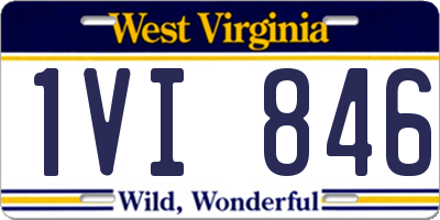 WV license plate 1VI846