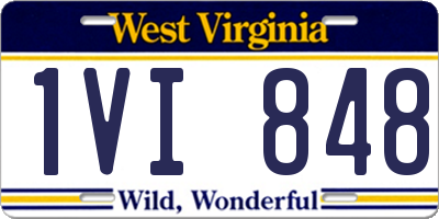 WV license plate 1VI848