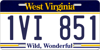 WV license plate 1VI851