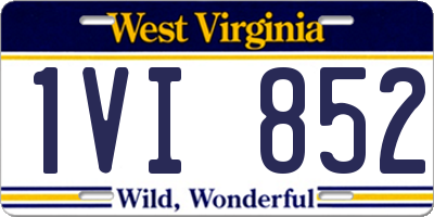 WV license plate 1VI852