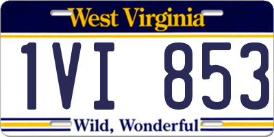 WV license plate 1VI853