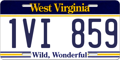 WV license plate 1VI859