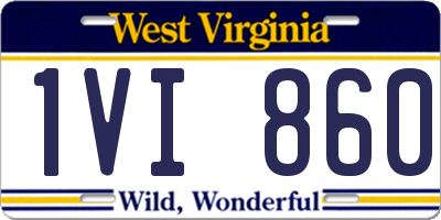 WV license plate 1VI860