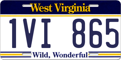 WV license plate 1VI865