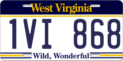 WV license plate 1VI868
