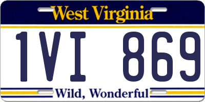 WV license plate 1VI869