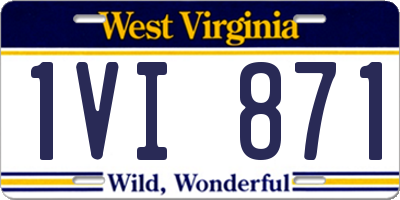 WV license plate 1VI871