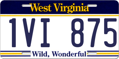 WV license plate 1VI875