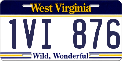 WV license plate 1VI876