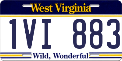 WV license plate 1VI883