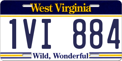 WV license plate 1VI884