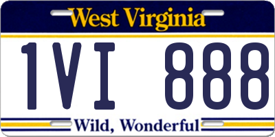 WV license plate 1VI888