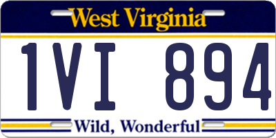 WV license plate 1VI894
