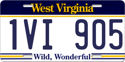 WV license plate 1VI905