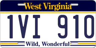 WV license plate 1VI910