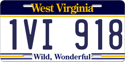 WV license plate 1VI918