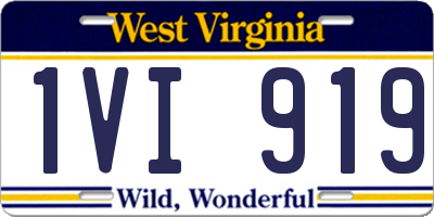 WV license plate 1VI919