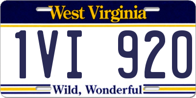 WV license plate 1VI920