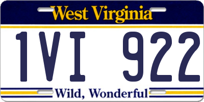 WV license plate 1VI922
