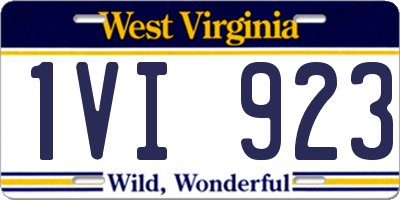 WV license plate 1VI923