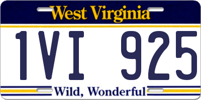 WV license plate 1VI925