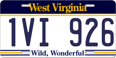 WV license plate 1VI926
