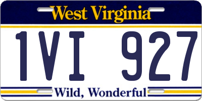 WV license plate 1VI927