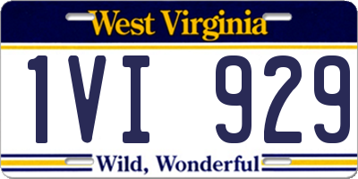WV license plate 1VI929