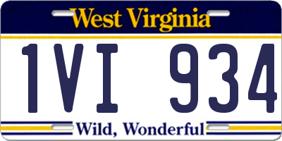 WV license plate 1VI934