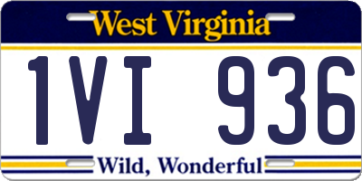 WV license plate 1VI936