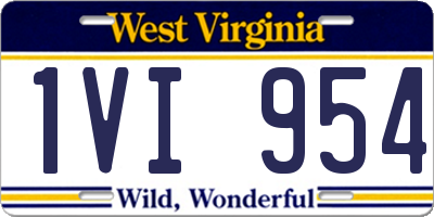 WV license plate 1VI954