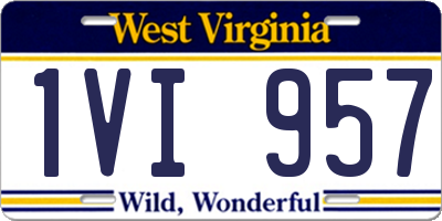 WV license plate 1VI957