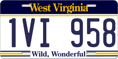 WV license plate 1VI958