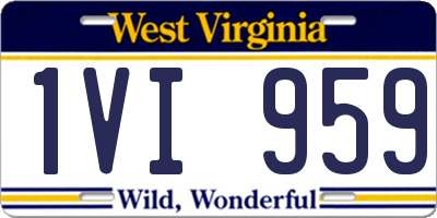WV license plate 1VI959