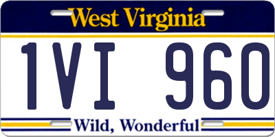 WV license plate 1VI960