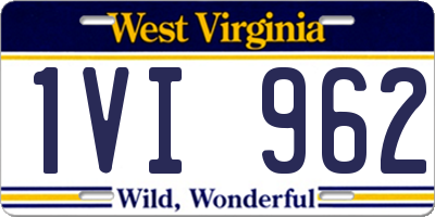 WV license plate 1VI962