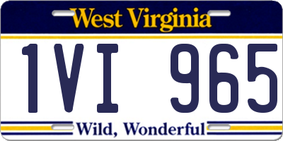 WV license plate 1VI965