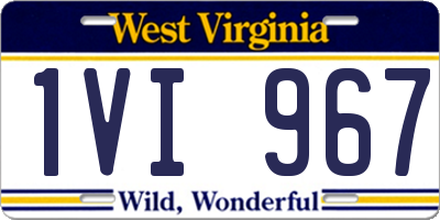 WV license plate 1VI967