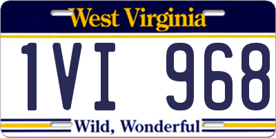 WV license plate 1VI968