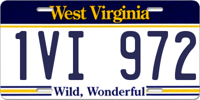 WV license plate 1VI972
