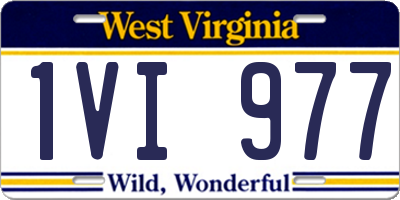 WV license plate 1VI977
