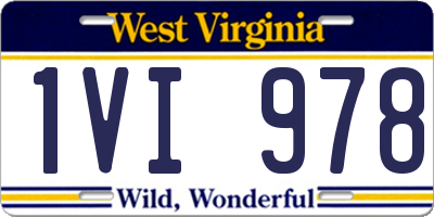 WV license plate 1VI978