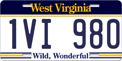 WV license plate 1VI980