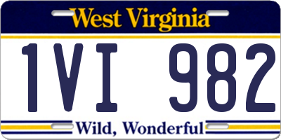 WV license plate 1VI982
